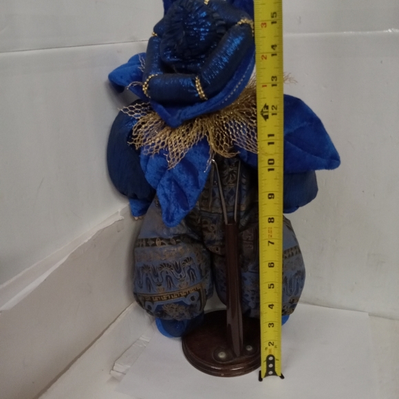 Delton Products Corp Fine Collectibles Porcelain Doll on Wooden Stand 16" - Picture 4 of 7